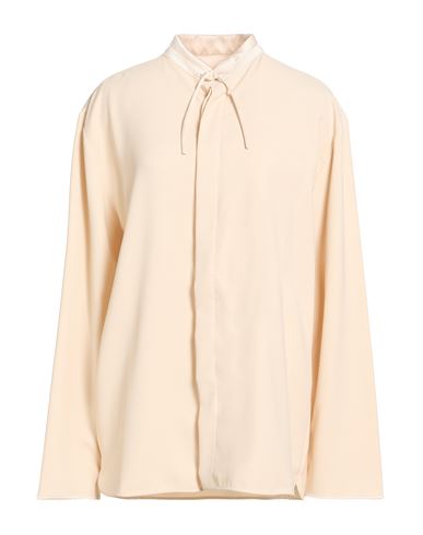 Roberto Collina Woman Shirt Beige Size 12 Polyester In Sand