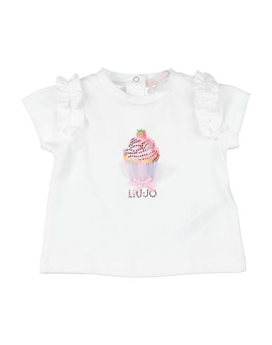 Liu •jo Babies'  Newborn Girl T-shirt White Size 3 Cotton, Elastane