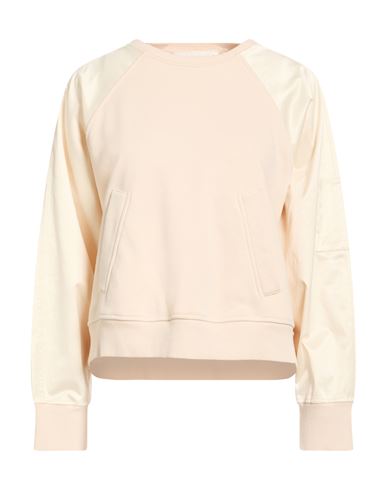 8pm Woman Sweatshirt Cream Size L Cotton, Polyester In Nude