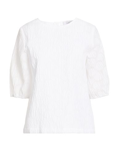 Furore Woman Top White Size 10 Polyester, Cotton, Polyamide