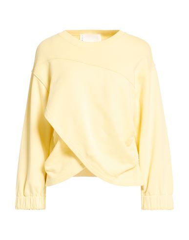 8pm Woman Sweatshirt Yellow Size L Cotton, Elastane