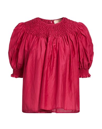 Ulla Johnson Woman Top Garnet Size 8 Cotton, Silk In Red
