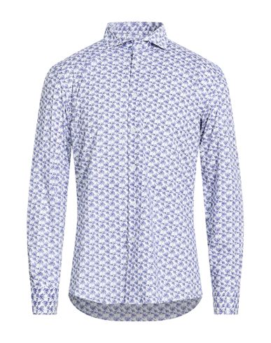 Grey Daniele Alessandrini Man Shirt Blue Size 16 ½ Cotton, Elastane