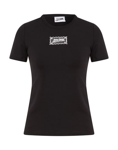 Jean Paul Gaultier Woman T-shirt Black Size L Cotton, Elastane