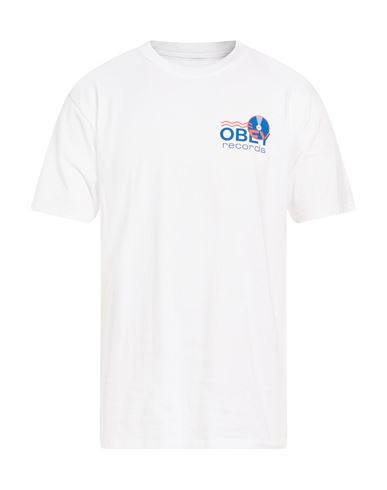 Obey Man T-shirt White Size L Cotton