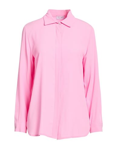 Hopper Woman Shirt Pink Size 10 Acetate, Silk
