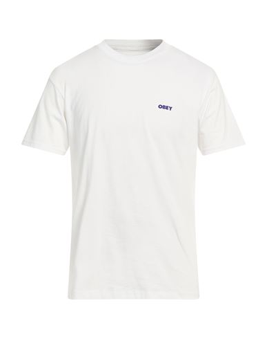 Obey Man T-shirt White Size Xl Cotton In White