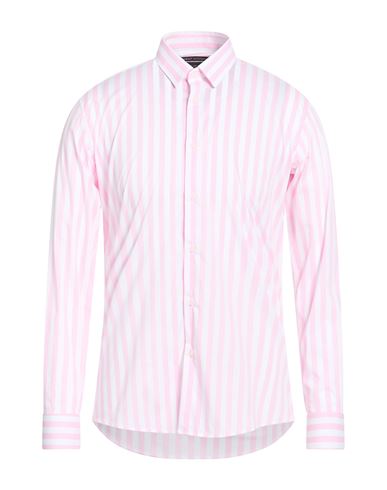 Daniele Alessandrini Man Shirt Pink Size L Cotton, Elastane