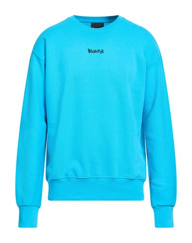 Disclaimer Man Sweatshirt Azure Size L Cotton In Blue