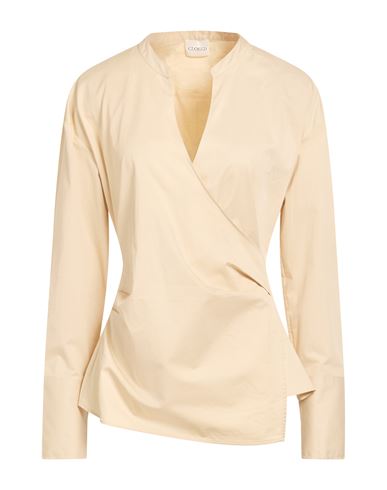 Closed Woman Top Beige Size L Cotton, Elastane In Neutral