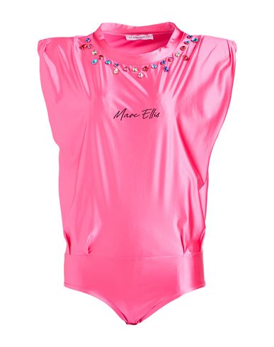 Marc Ellis Woman Bodysuit Magenta Size Xl Nylon, Elastane In Pink