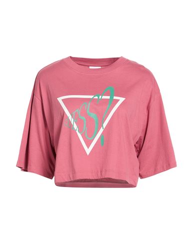 Guess Woman T-shirt Antique Rose Size Xs Cotton In Pink