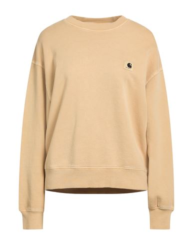 Carhartt Woman Sweatshirt Sand Size L Cotton, Elastane In Brown