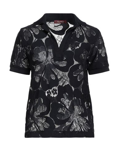 Max Mara Studio Woman Top Navy Size M Polyamide, Cotton In Multi