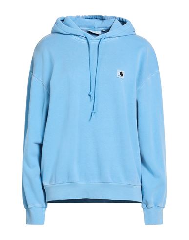 Carhartt Wip Woman Sweatshirt Azure Size L Cotton, Elastane In Blue