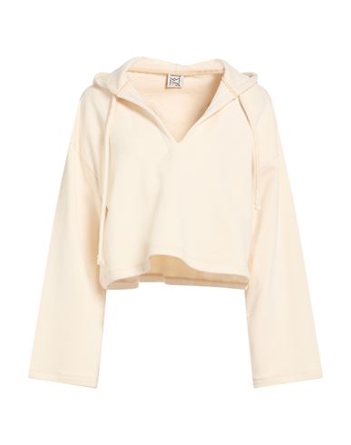 Baserange Woman Sweatshirt Cream Size L Organic Cotton In Neutral