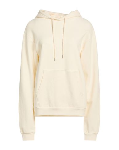 John Elliott Woman Sweatshirt Ivory Size L Cotton, Polyurethane In White