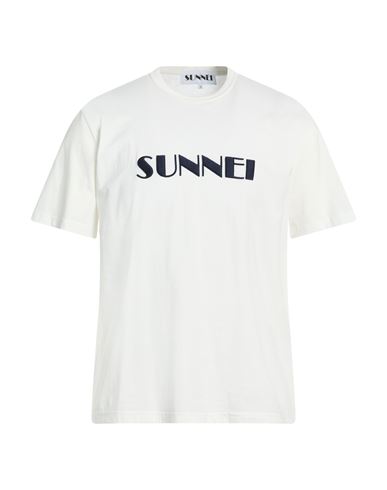 Sunnei Man T-shirt White Size L Organic Cotton In White