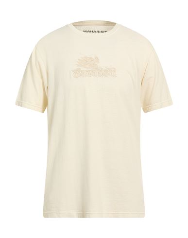Maharishi Man T-shirt Ivory Size L Hemp, Organic Cotton In Neutral
