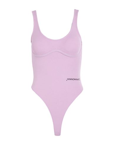Hinnominate Woman Bodysuit Lilac Size Xs Cotton, Elastane In Purple