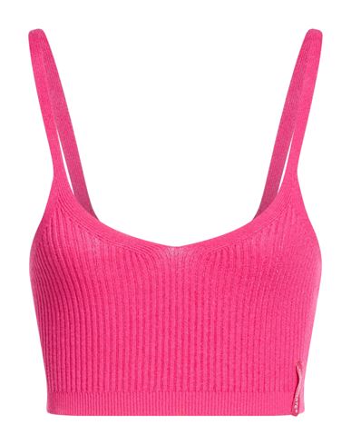 Hinnominate Woman Top Fuchsia Size L Viscose, Elastane In Pink