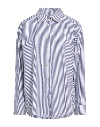 Donni . Woman Shirt Midnight Blue Size L Cotton