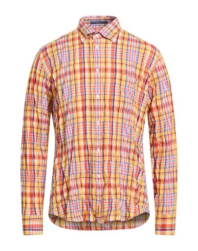 B.d.baggies B. D.baggies Man Shirt Orange Size L Cotton In Multi