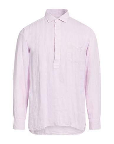 B.d.baggies B. D.baggies Man Shirt Lilac Size Xl Linen In Pink