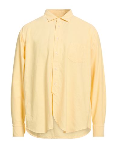 B.d.baggies B. D.baggies Man Shirt Pastel Yellow Size Xl Cotton