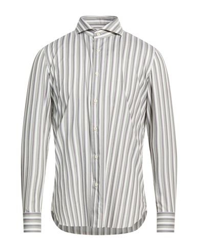 Giampaolo Man Shirt Grey Size 17 ½ Cotton In Neutral