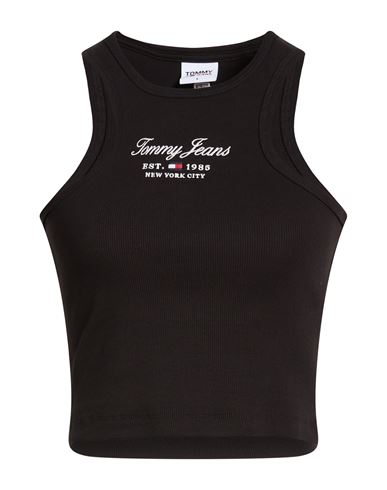 Missoni Woman Tank Top Black Size L Cotton, Elastane