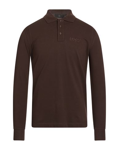 Liu •jo Man Man Polo Shirt Dark Brown Size S Cotton