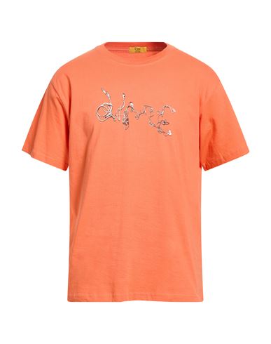 Dime Man T-shirt Coral Size L Cotton In Orange