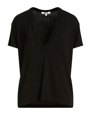 Joah Brown Woman T-shirt Black Size M/l Modal, Elastane