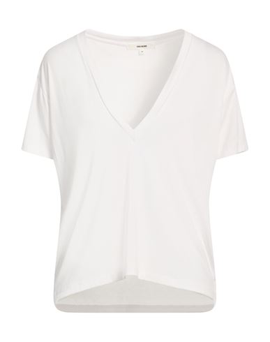 Joah Brown Woman T-shirt White Size M/l Modal, Elastane
