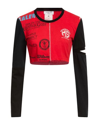 Marine Serre White Line Woman T-shirt Red Size M Cotton