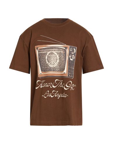 Camiseta Hombre Marrón M,XL Hombre