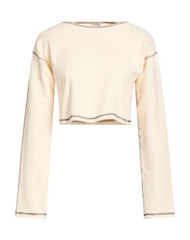 Baserange Woman T-shirt Ivory Size M Organic Cotton, Hemp, Elastane In Neutral