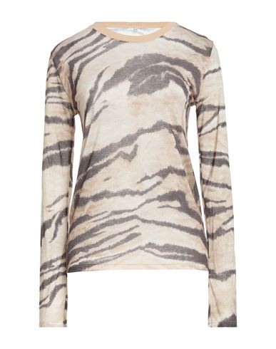 Baserange Woman T-shirt Beige Size L Lyocell In Brown