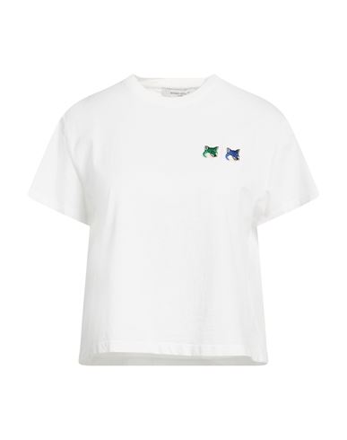 Maison Kitsuné Woman T-shirt White Size M Cotton