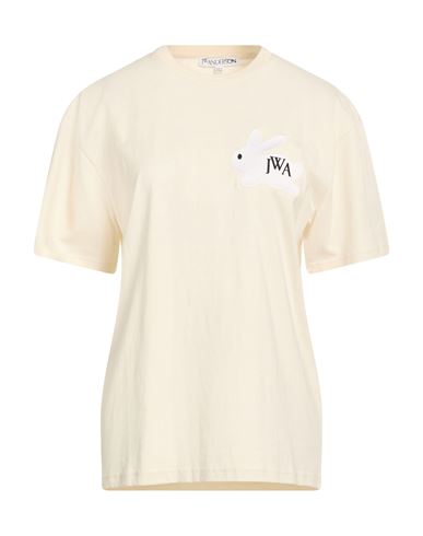 Jw Anderson Woman T-shirt Ivory Size L Cotton In White