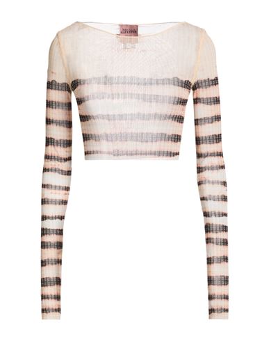 Jean Paul Gaultier X Knwls Woman Top Beige Size L Polyamide In White