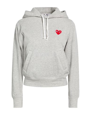 Comme Des Garçons Play Woman Sweatshirt Light Grey Size L Cotton In Gray
