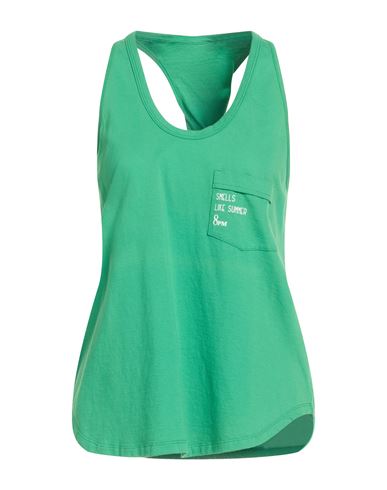 8pm Woman Tank Top Green Size M Cotton
