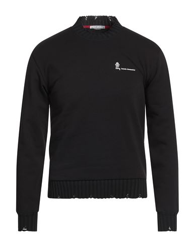 Grey Daniele Alessandrini Man Sweatshirt Black Size S Cotton