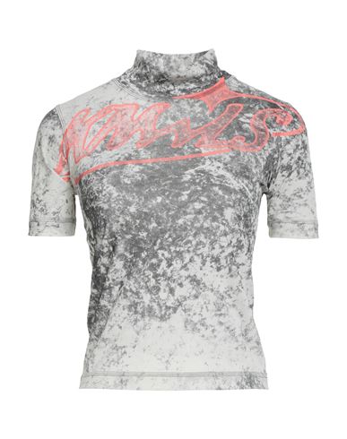 Knwls Woman T-shirt Light Grey Size M Polyester In Gray