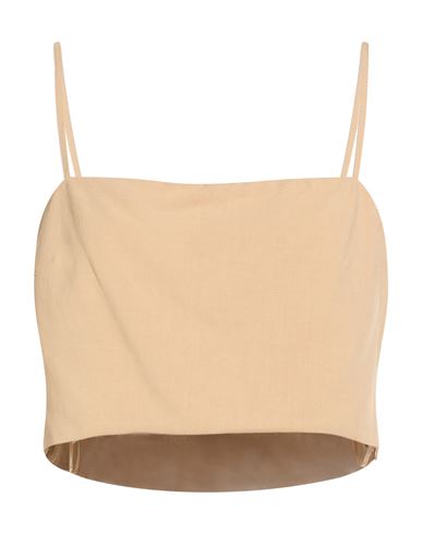 Vicolo Woman Top Sand Size M Viscose, Linen In Nude
