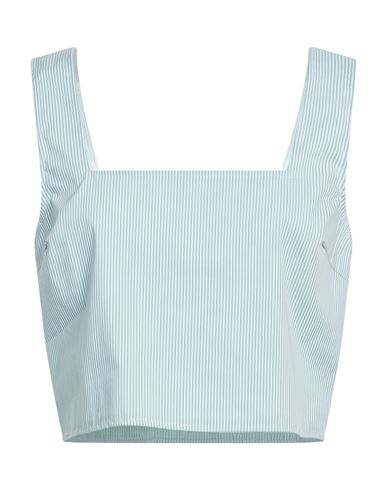 Vicolo Woman Top Light Green Size M Cotton, Polyamide, Elastane In Transparent