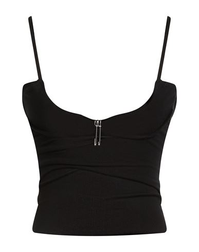 Sami Miro Vintage Woman Top Black Size Xl Tencel, Elastane