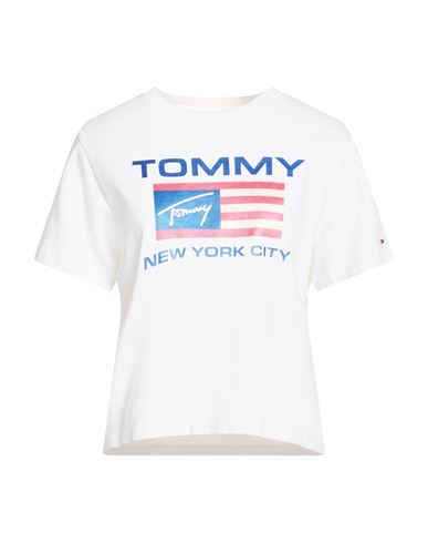 Tommy Jeans Woman T-shirt White Size S Cotton